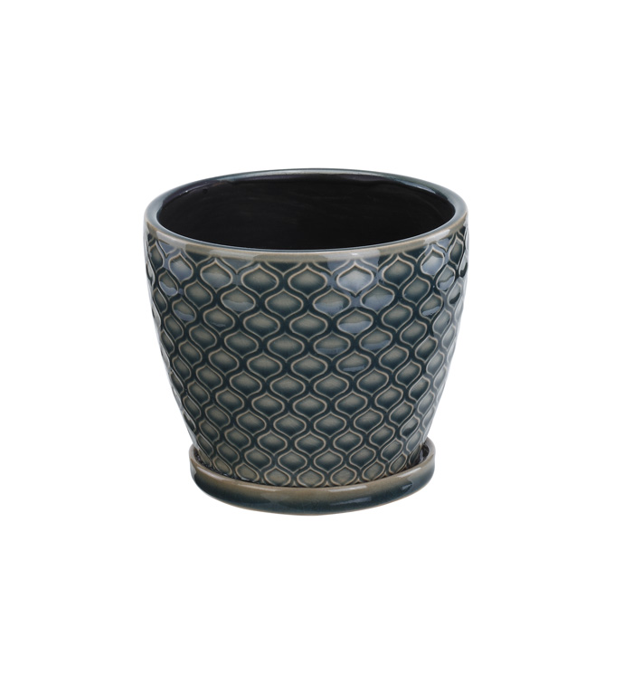 4.5" Blue Lattice Planter