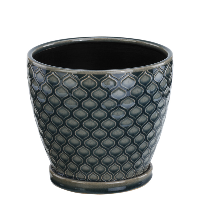 6" Blue Lattice Planter