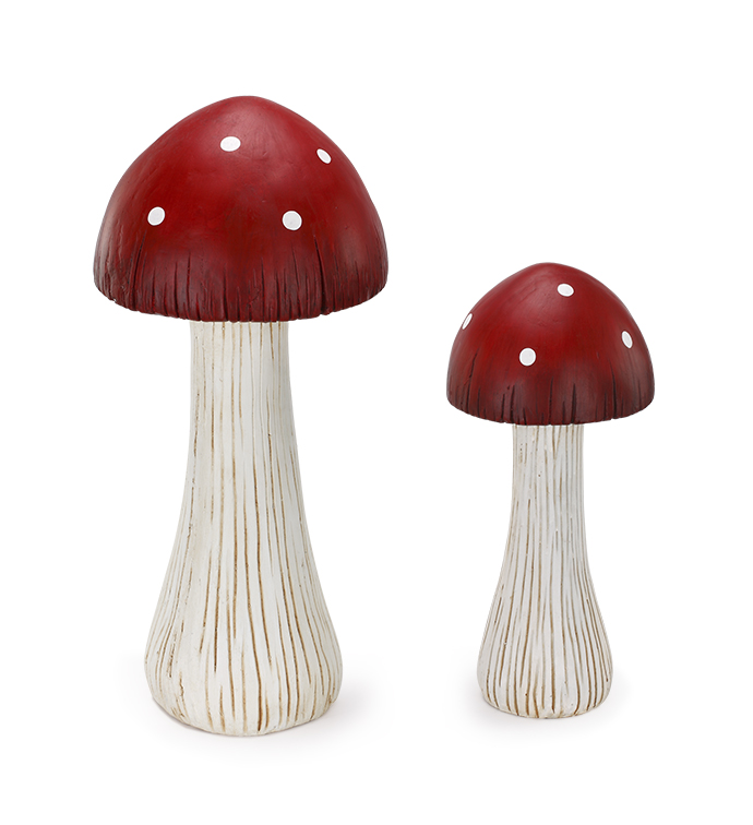 Gaint Mushrooms, Set Of 2