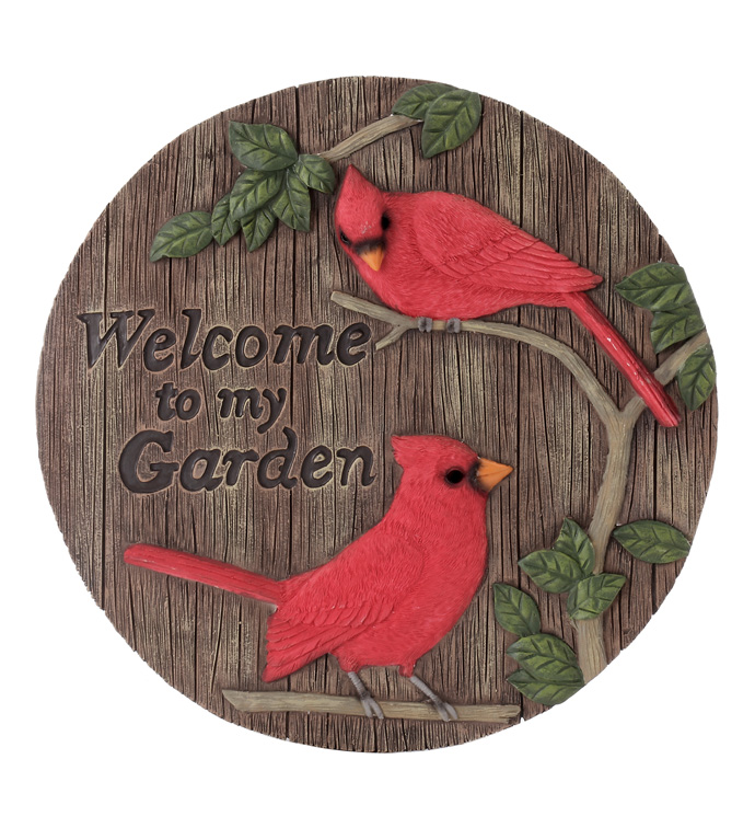 Garden Cardinals Stepping Stone