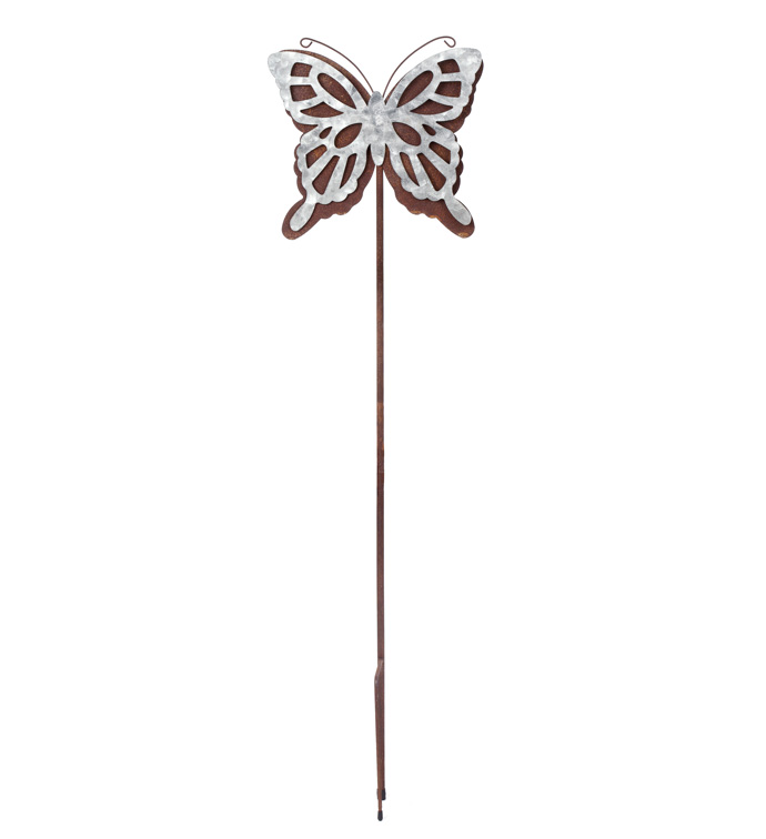 Silver/Rust Butterfly Stake