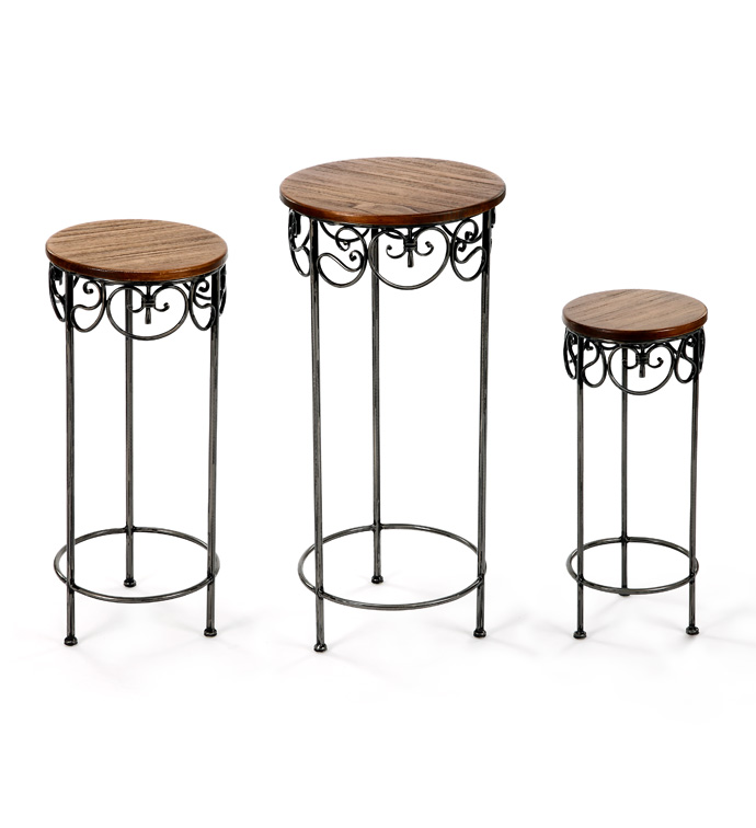 Scroll Plant Stand, Set of 3