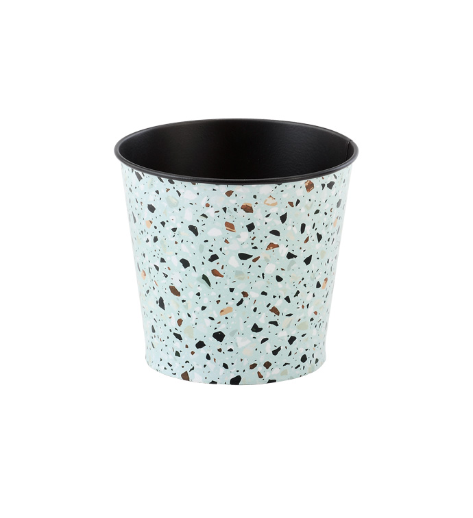 5" Grey Terrazzo Decal Pot Cover