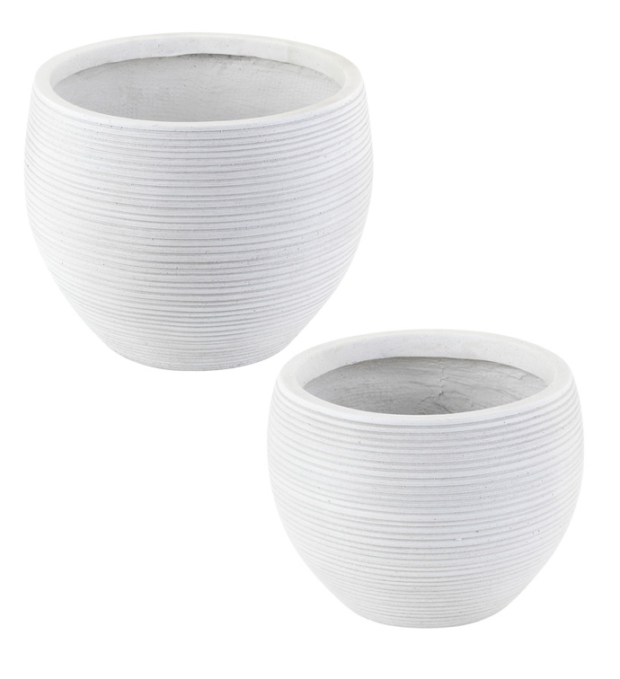 Ridged Planter, Set of 2