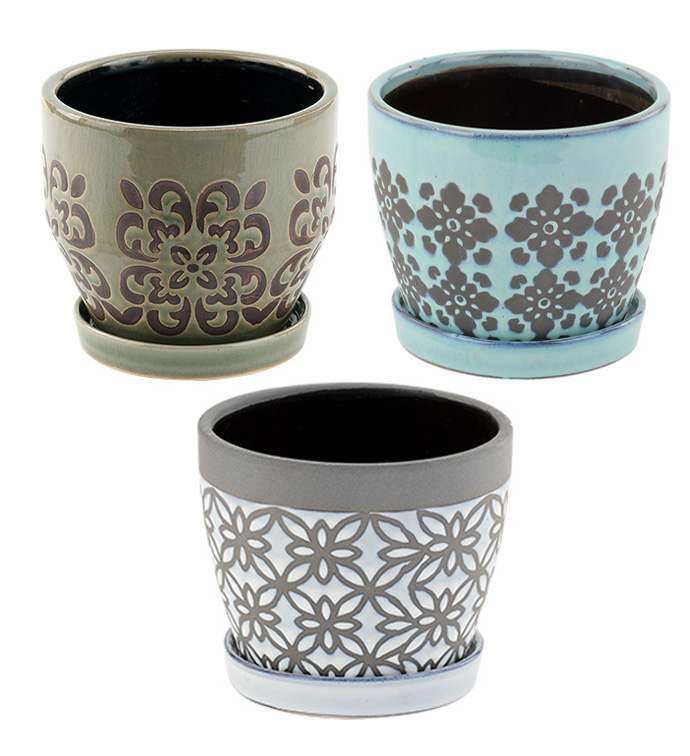 4.5" Laser Pot Pre-Pack, 3 Assorted