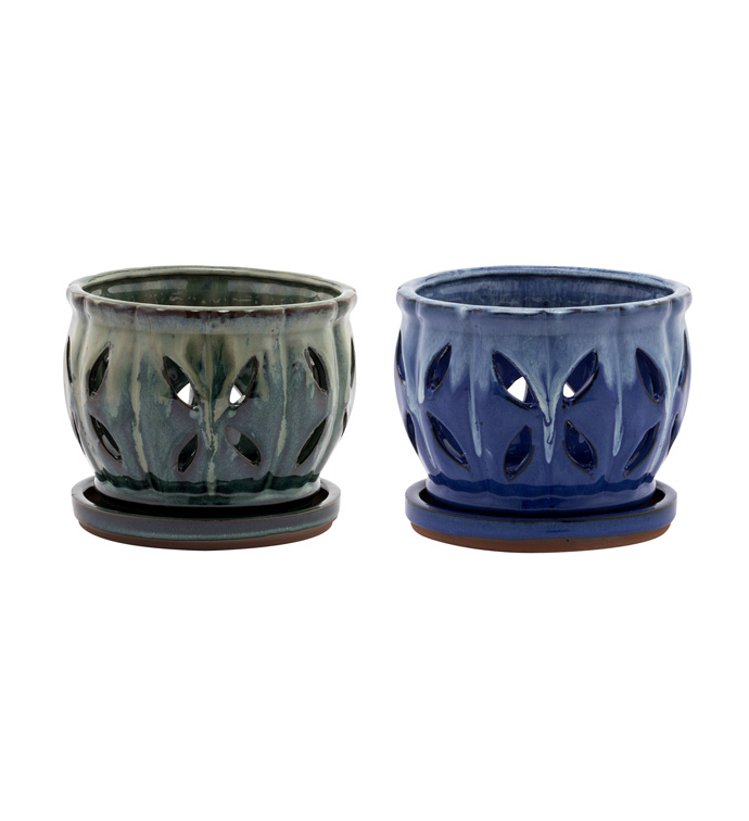 Large Orchid Pot, 2 Assorted