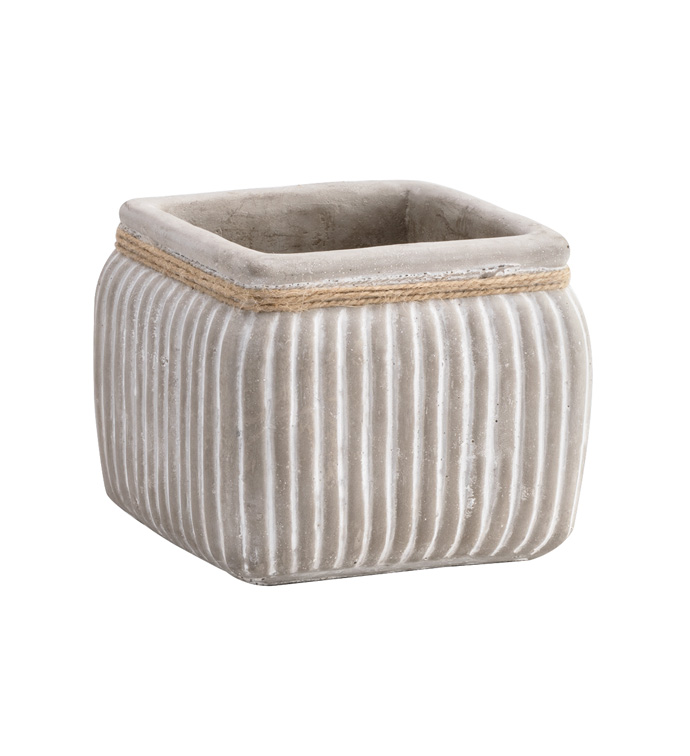 Square Striped Planter
