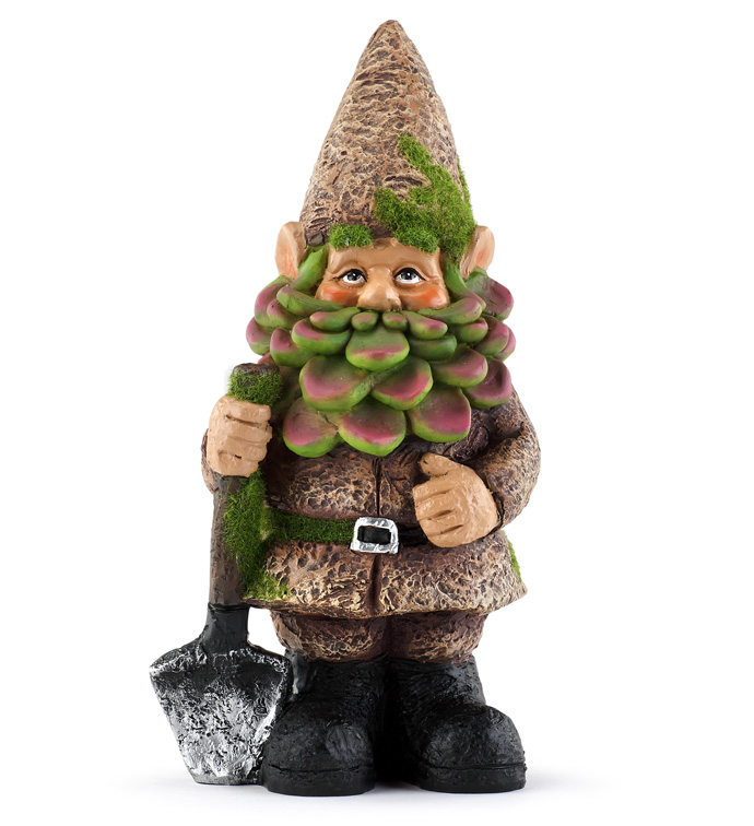 Succulent Gnome w/Spade