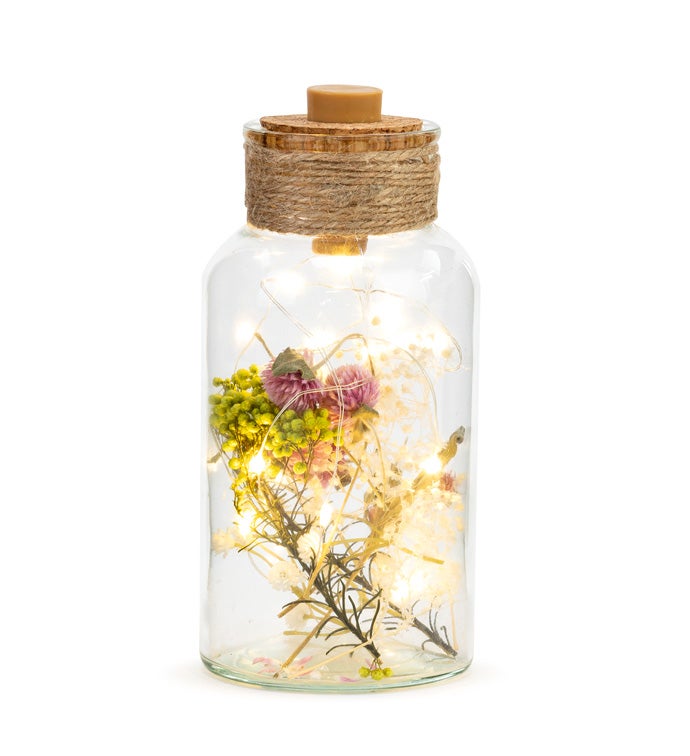 LED Wildflower Bottle with Cork    