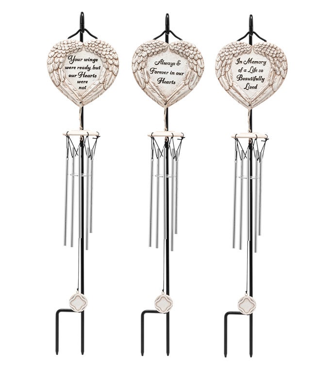 Heart Sympathy Chime with Stake, 3