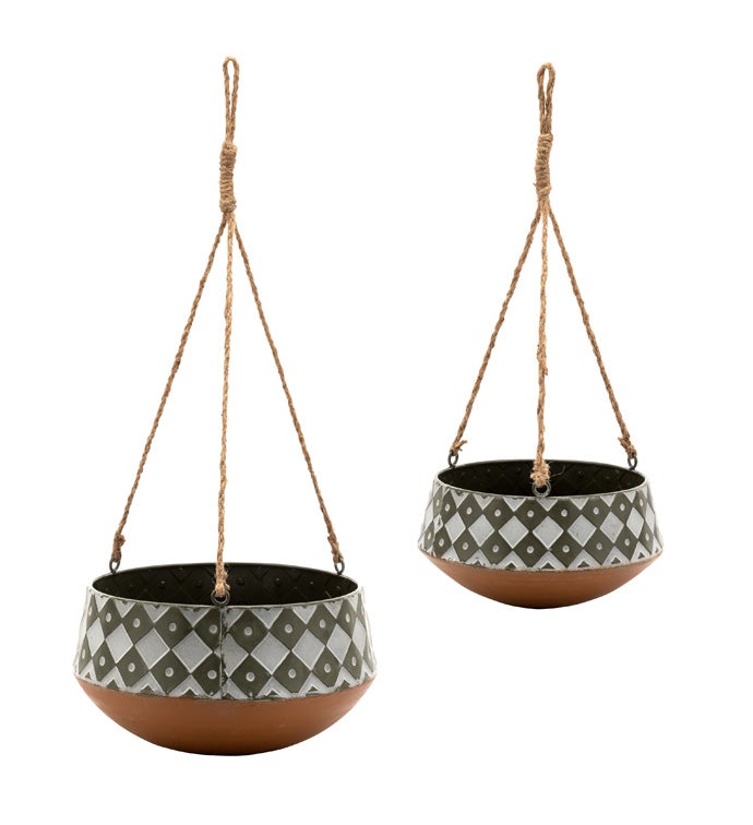 Copper/Patina Hanging Planter,