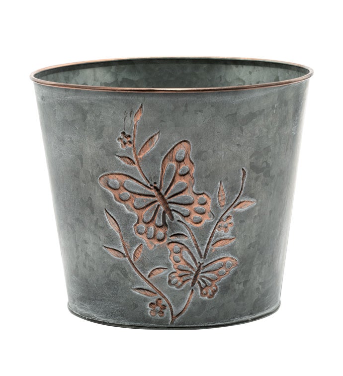 6.5" Copper Butterfly Pot