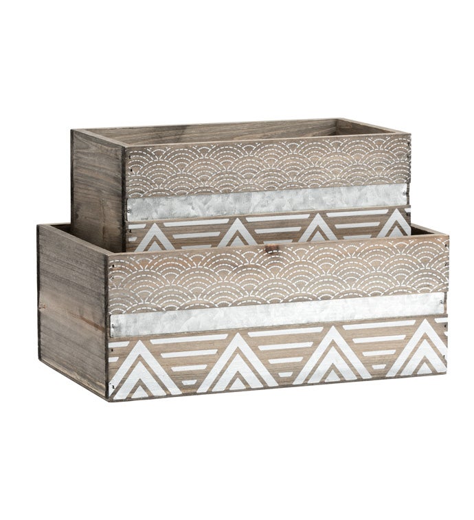 Rectangle Planters with Triangle, S
