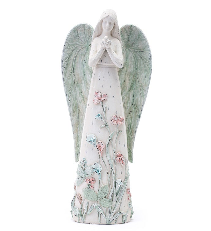 Large Wing Flower Angel with Bird