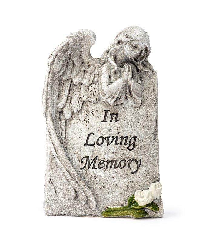 "In Loving Memory" Praying Angel