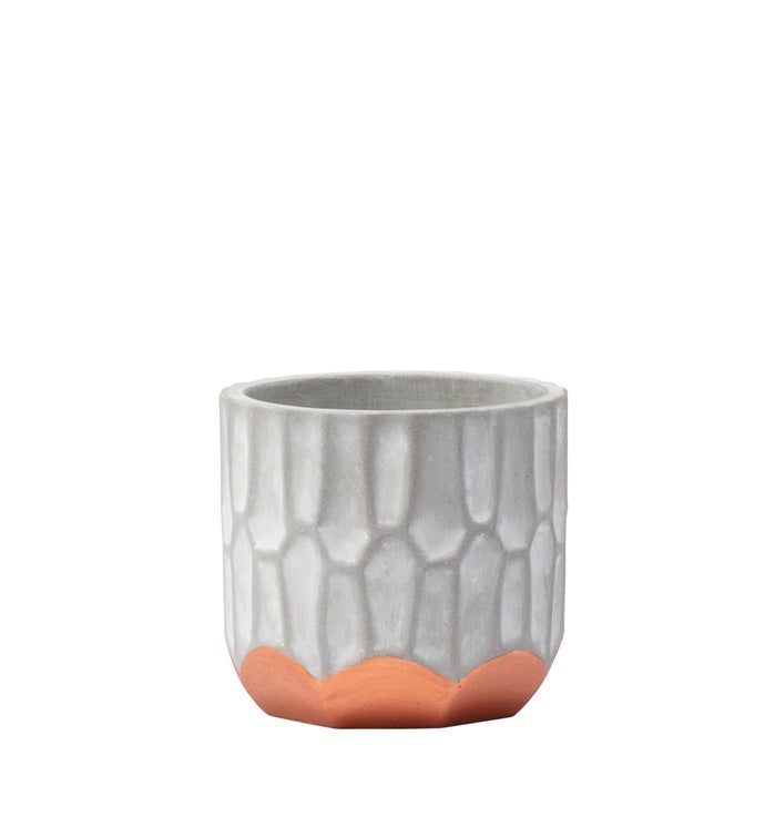 Small Textured Copper Base Planter