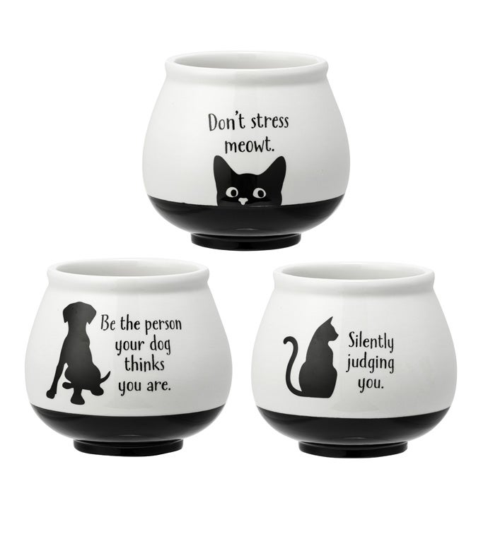 Black/White Witty Animal Planter, 3