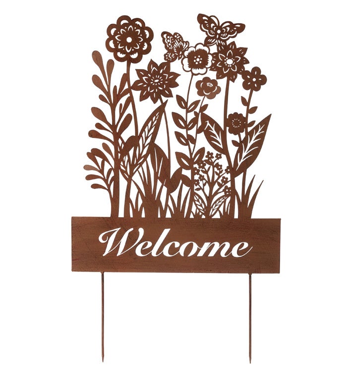 Welcome' Flower Stake