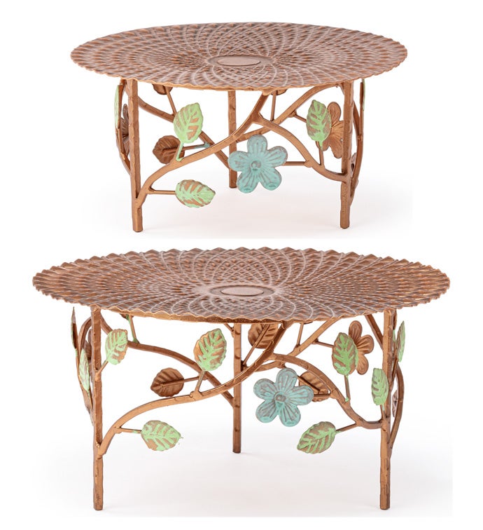 Floral Plant Stand, Set of 2