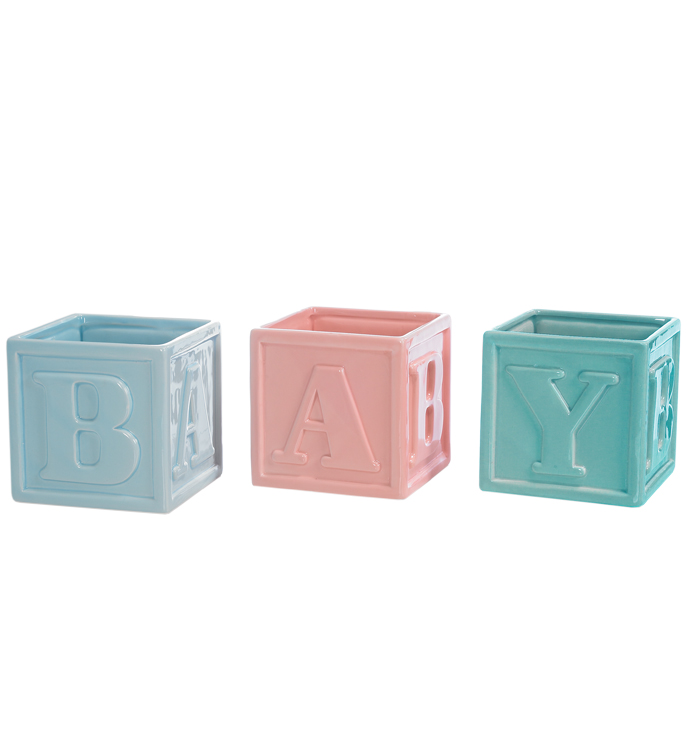 "B A B Y" Cube, 3 Assorted