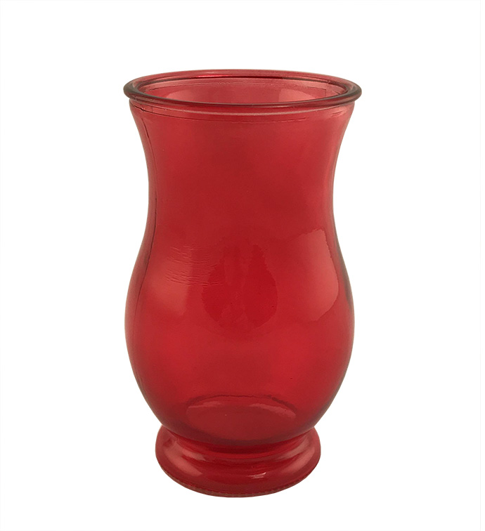 Red Pedestal Vase