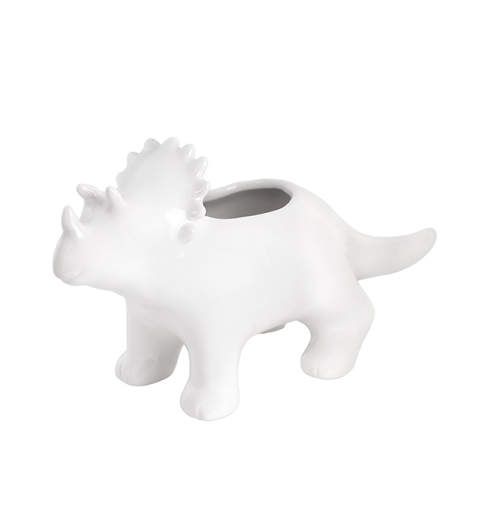 White Dinosaur Planter