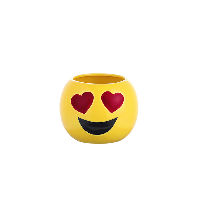 Heart Eyes Emoji Ball Planter