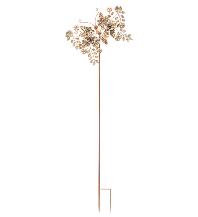 Floral Wing Butterfly Stake