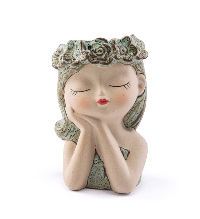 Flower Girl Head Planter