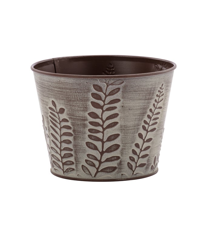 5" Fern Embossed Pot Cover