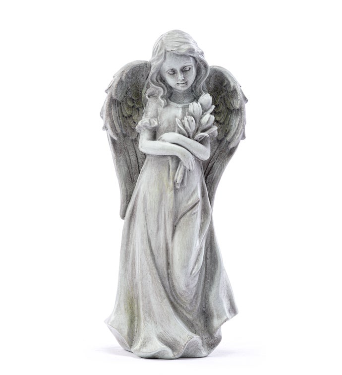 Angel Holding Bouquet