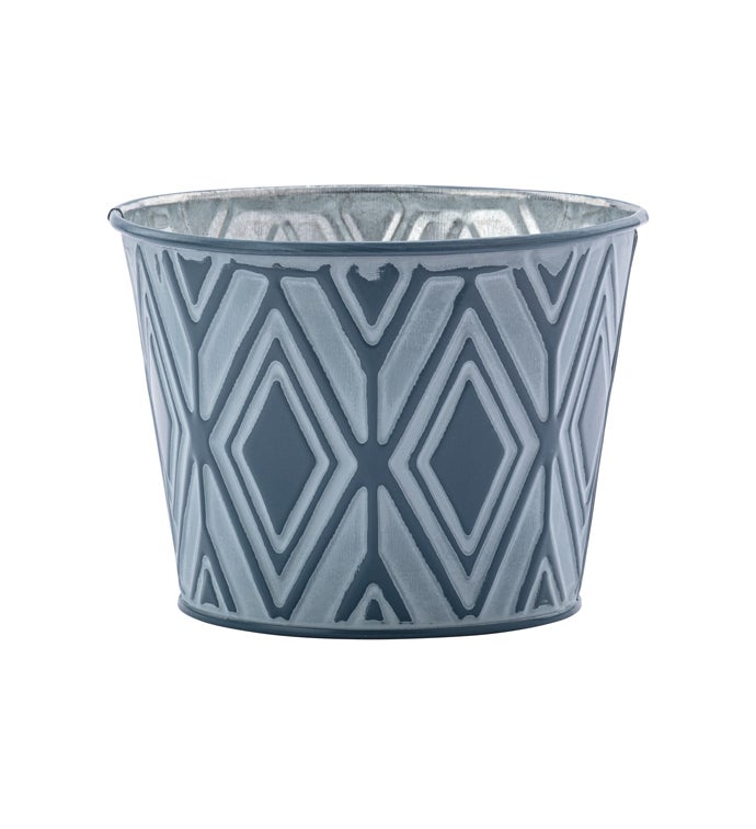 5" Blue/Gray Diamond Pot Cover