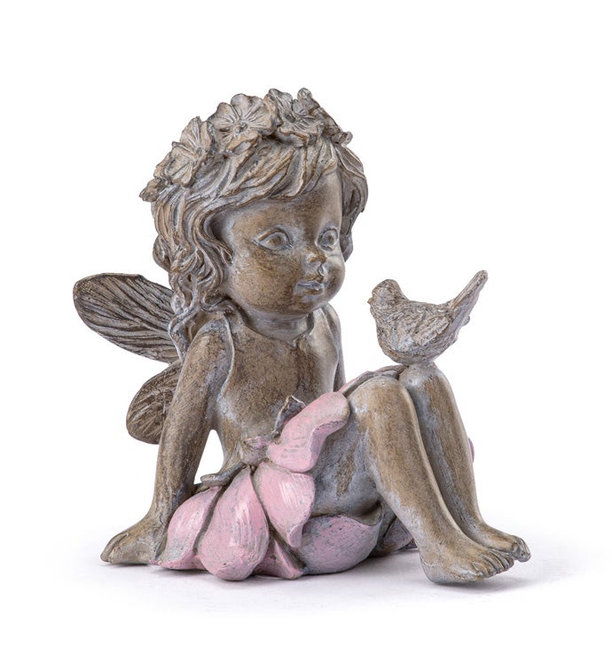 Petal Skirt Fairy with Bird