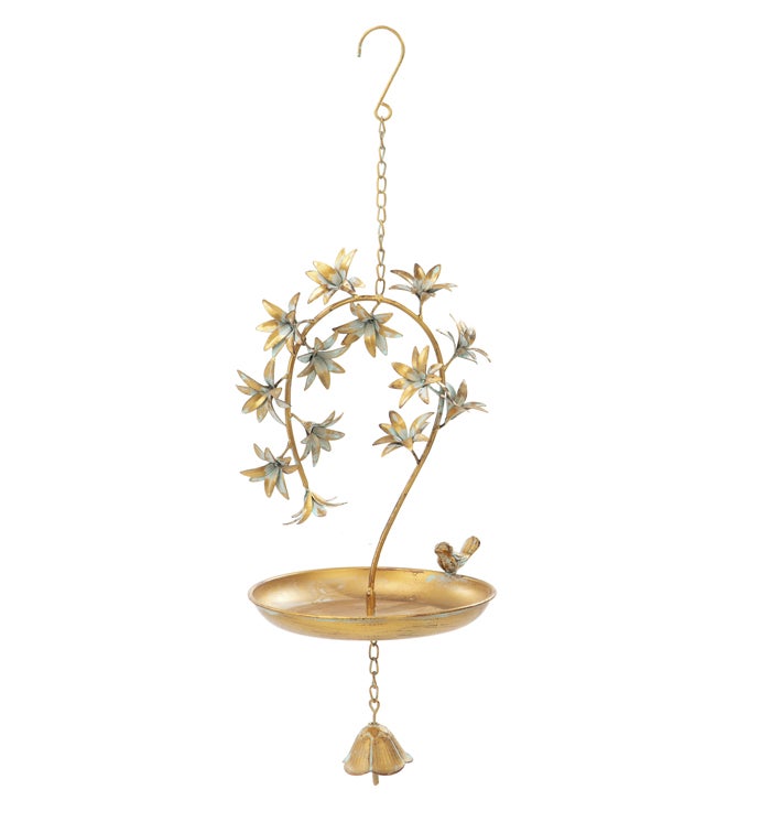 Gold Flower/Bell Bird Feeder