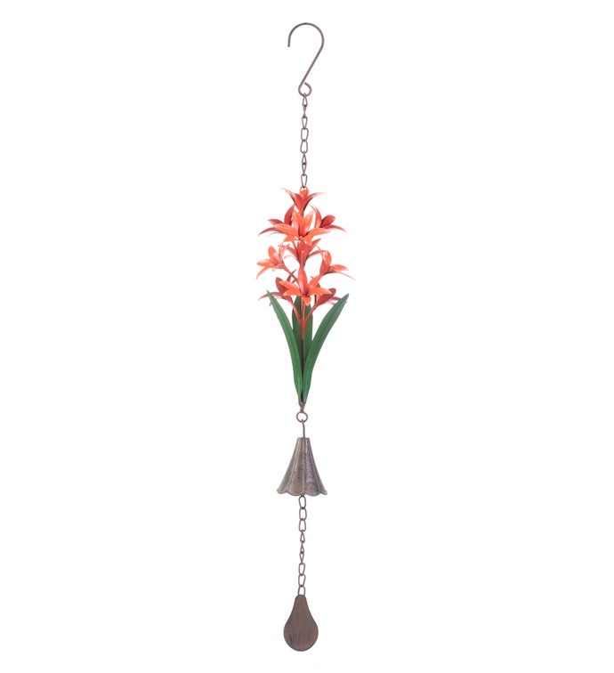 Red Lilies Bell Hanger