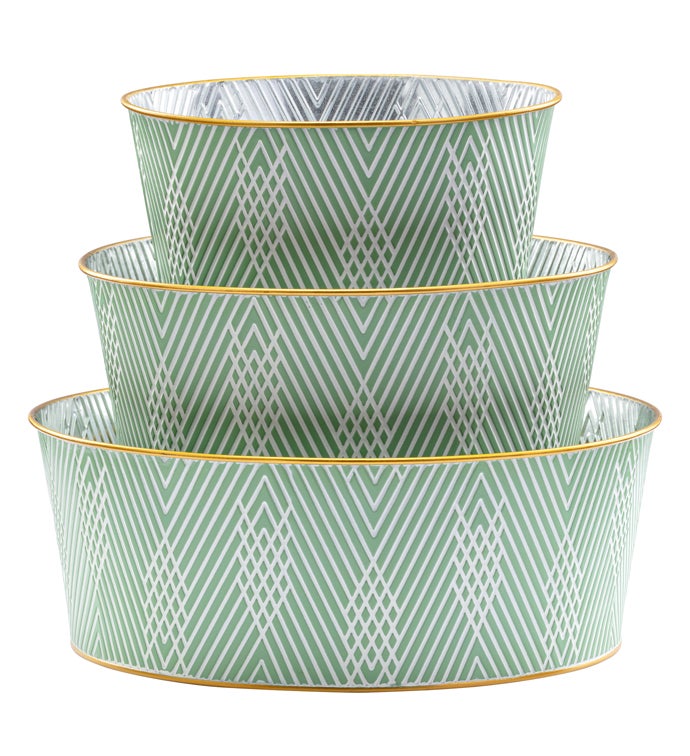 Green Arrow Dishgarden  Set of 3