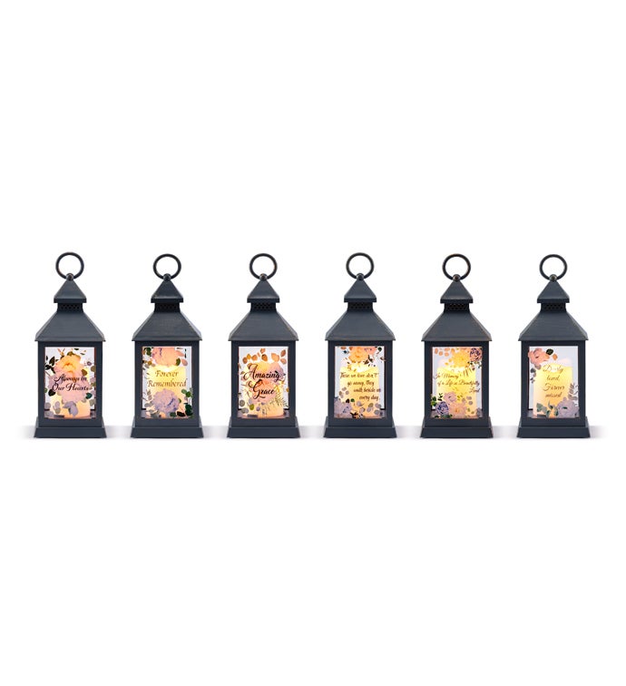 Gray LED Lanterns  6 Assorted