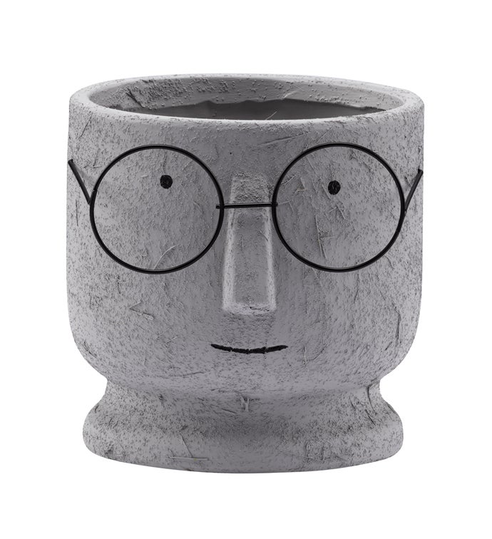 Gray Glasses Face Planter