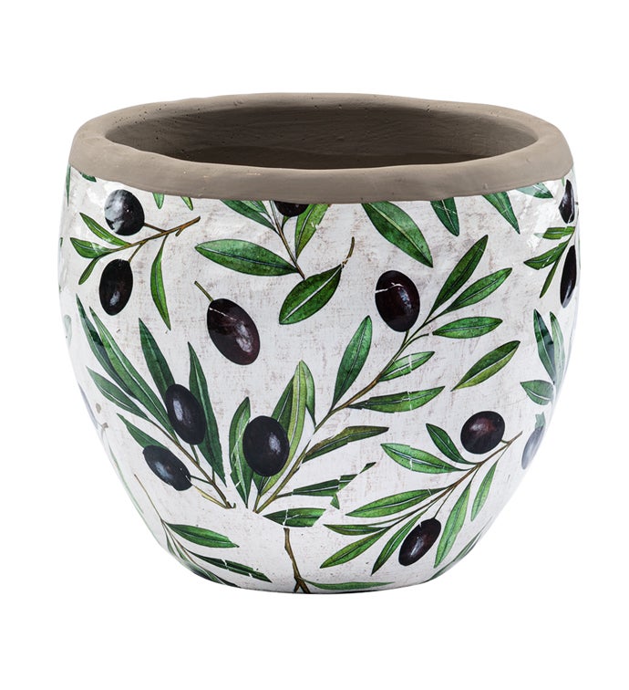 Black Olives/Leaves Planter
