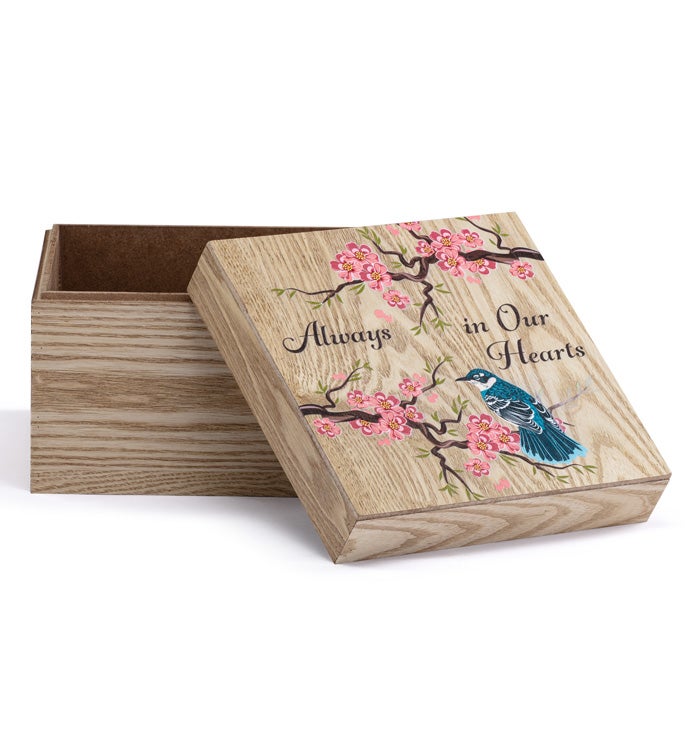'Always in Our Hearts' Bird/Flower Box