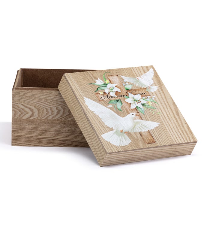 'Amazing Grace' Doves/Cross Box