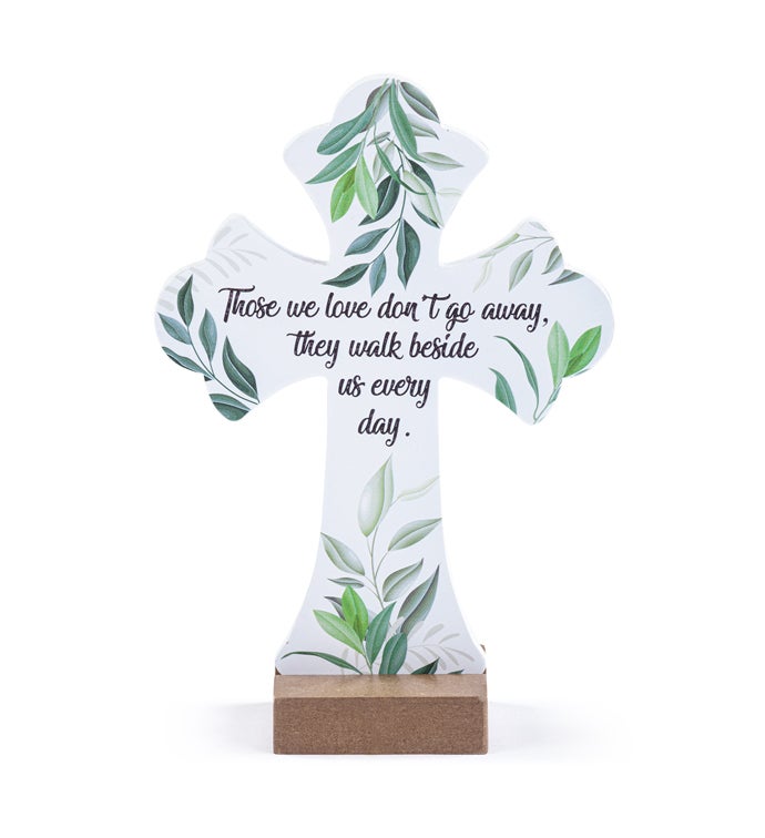 'Those we Love Walk Beside Us" Leaves/Cross Pick