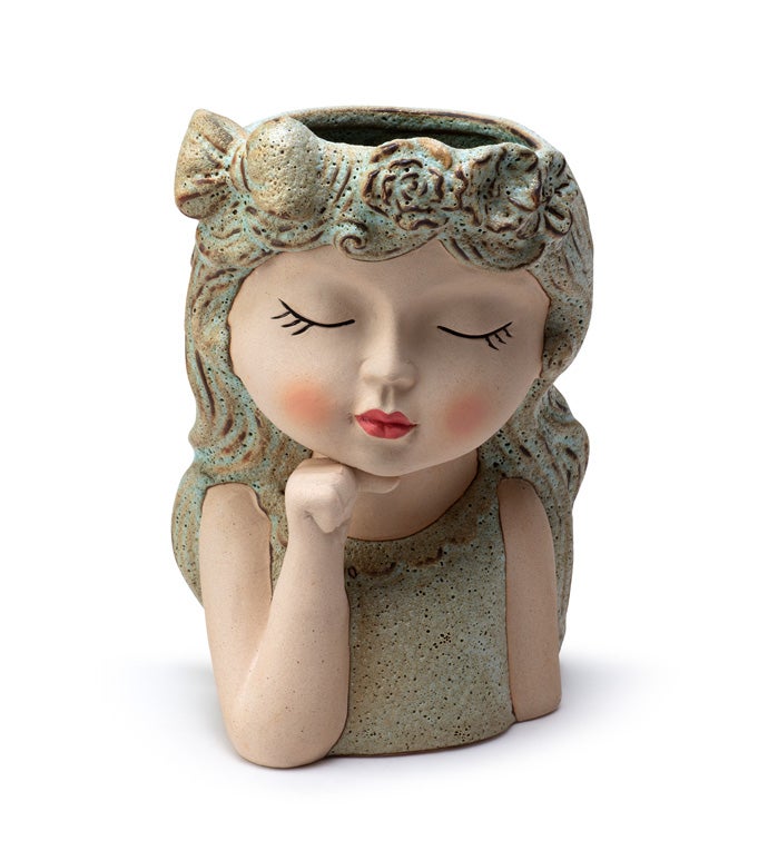Flower Girl Head Planter