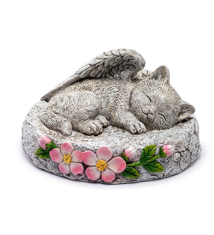 Resting Angel Cat Figure