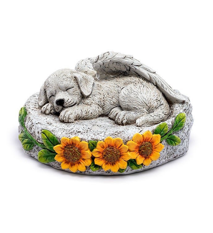 Resting Angel Dog Figure