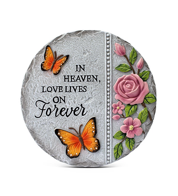 In Heaven Our Lives Go On Forever Garden Stone