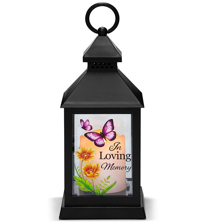 In Loving Memory LED Butterfly Lantern