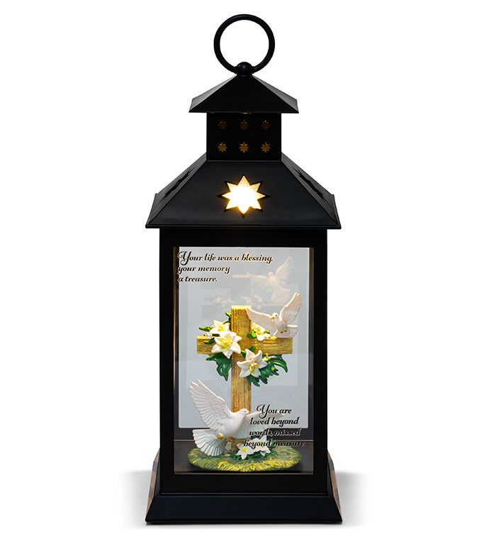 Heavenly Peace Cross LED Lantern