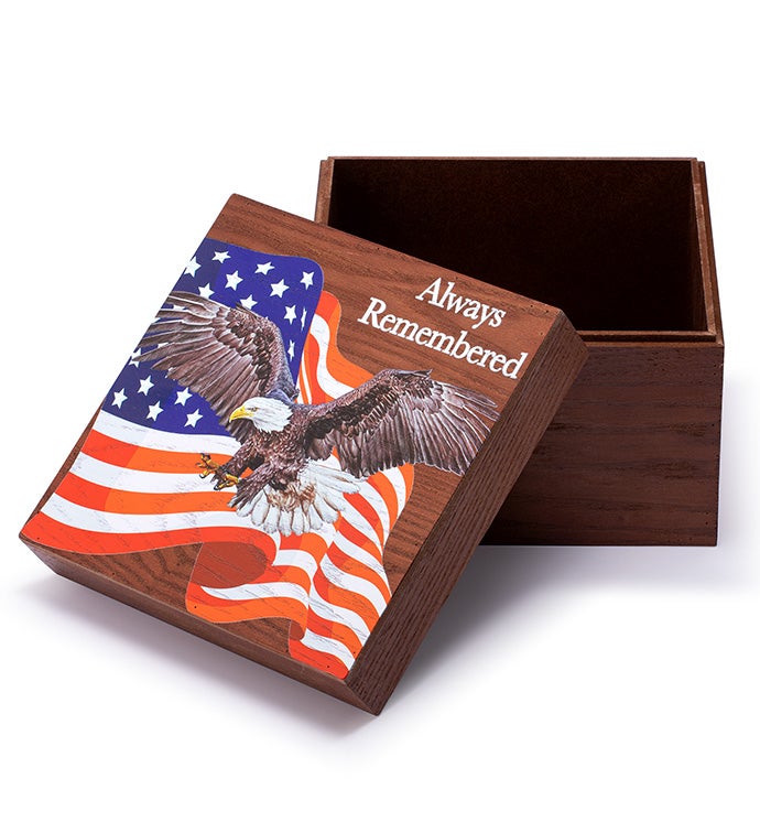 Always Remembered Patriotic Eagle Memory Box