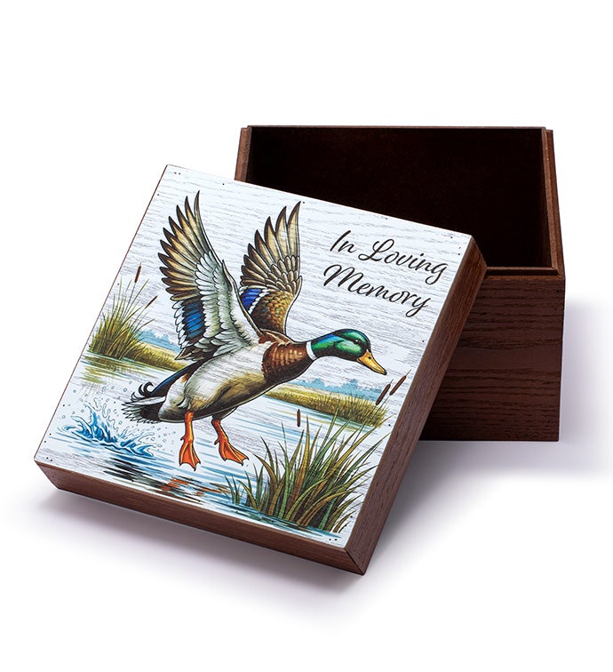 In Loving Memory Duck Woodland Memory Box